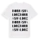 White t-shirt med Norra Svaldre ordlek t-shirt