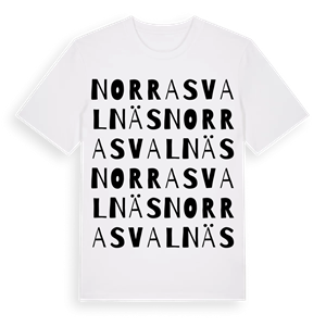 Norra Svalnäs ordlek t-shirt – ekologisk bomull t-shirt från Pinshirt