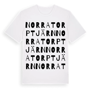 Norra Torptjärn ordlek t-shirt – ekologisk bomull t-shirt från Pinshirt