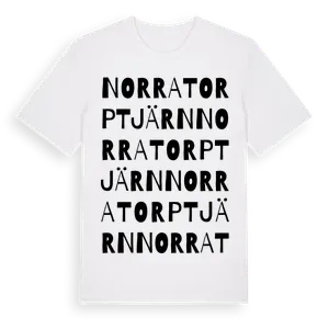 Norra Torptjärn ordlek t-shirt – ekologisk bomull t-shirt från Pinshirt