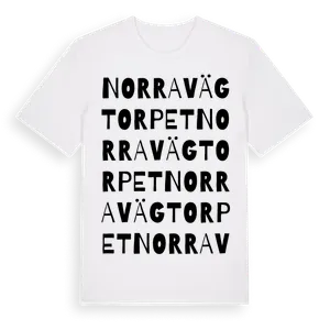 Norra Vägtorpet ordlek t-shirt – ekologisk bomull t-shirt från Pinshirt