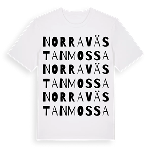 Norra Västanmossa ordlek t-shirt – ekologisk bomull t-shirt från Pinshirt