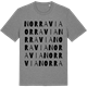 Mid Heather Gray t-shirt med Norra Via ordlek t-shirt
