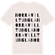 Vintage White t-shirt med Norra Villtungla ordlek t-shirt