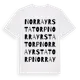 White t-shirt med Norra Yrstatorp ordlek t-shirt