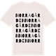 Vintage White t-shirt med Norragården ordlek t-shirt