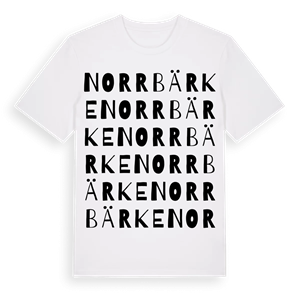 Norrbärke ordlek t-shirt – ekologisk bomull t-shirt från Pinshirt