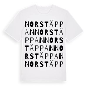 Norstäppan ordlek t-shirt – ekologisk bomull t-shirt från Pinshirt