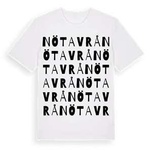 Nötavrå ordlek t-shirt – ekologisk bomull t-shirt från Pinshirt