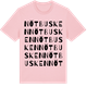 Pink Cotton t-shirt med Nötbusken ordlek t-shirt