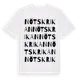 White t-shirt med Nötskrikan ordlek t-shirt