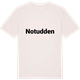 Vintage White t-shirt med Notudden fetstil t-shirt