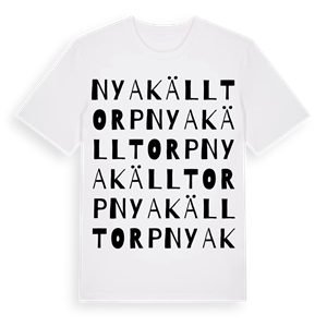Nya Källtorp ordlek t-shirt – ekologisk bomull t-shirt från Pinshirt