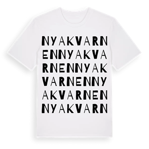 Nya Kvarnen ordlek t-shirt – ekologisk bomull t-shirt från Pinshirt