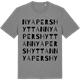 Mid Heather Gray t-shirt med Nya Pershyttan ordlek t-shirt