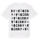 White t-shirt med Nya vägen ordlek t-shirt