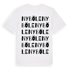 Nyböle ordlek t-shirt – ekologisk bomull t-shirt från Pinshirt