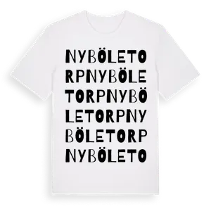 Nyböletorp ordlek t-shirt – ekologisk bomull t-shirt från Pinshirt
