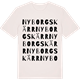 Vintage White t-shirt med Nyborgskärr ordlek t-shirt