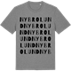 Mid Heather Gray t-shirt med Nybrolund ordlek t-shirt
