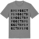 Mid Heather Gray t-shirt med Nybygget ordlek t-shirt