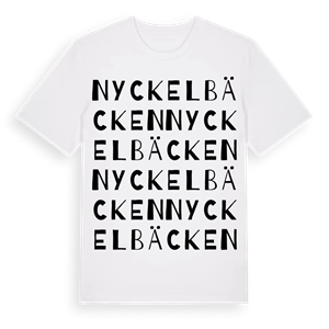 Nyckelbäcken ordlek t-shirt – ekologisk bomull t-shirt från Pinshirt