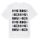 White t-shirt med Nygårdshagen ordlek t-shirt