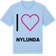 Blue Soul t-shirt med Jag älskar Nylunda t-shirt stort tryck