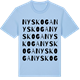 Blue Soul t-shirt med Nyskoga ordlek t-shirt