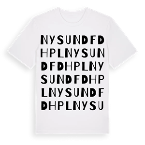 Nysund fd hpl ordlek t-shirt – ekologisk bomull t-shirt från Pinshirt