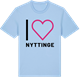 Blue Soul t-shirt med Jag älskar Nyttinge t-shirt stort tryck