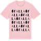 Pink Cotton t-shirt med Öfalla ordlek t-shirt
