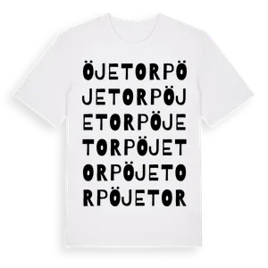 Öjetorp ordlek t-shirt – ekologisk bomull t-shirt från Pinshirt