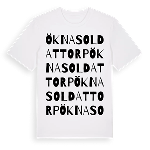 Ökna soldattorp ordlek t-shirt – ekologisk bomull t-shirt från Pinshirt
