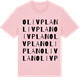 Pink Cotton t-shirt med Olivplan ordlek t-shirt