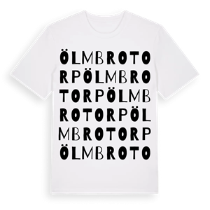 Ölmbrotorp ordlek t-shirt – ekologisk bomull t-shirt från Pinshirt