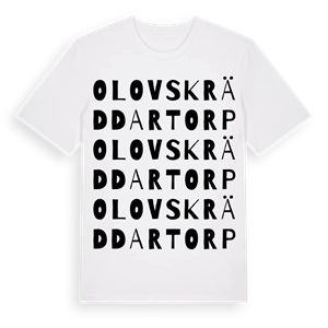 Olovskräddartorp ordlek t-shirt – ekologisk bomull t-shirt från Pinshirt