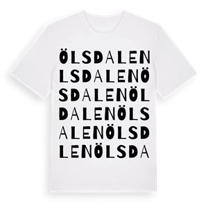 Ölsdalen ordlek t-shirt – ekologisk bomull t-shirt från Pinshirt