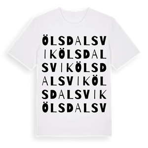 Ölsdalsvik ordlek t-shirt – ekologisk bomull t-shirt från Pinshirt