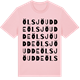 Pink Cotton t-shirt med Ölsjöudde ordlek t-shirt
