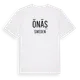 White t-shirt med Önäs i Sverige t-shirt