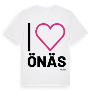 Jag älskar Önäs t-shirt stort tryck – ekologisk bomull t-shirt från Pinshirt