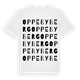 White t-shirt med Oppebyberg ordlek t-shirt