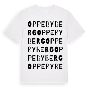 Oppebyberg ordlek t-shirt – ekologisk bomull t-shirt från Pinshirt