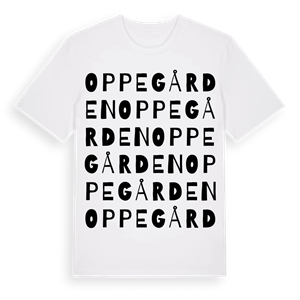 Oppegården ordlek t-shirt – ekologisk bomull t-shirt från Pinshirt