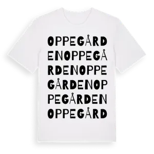Oppegården ordlek t-shirt – ekologisk bomull t-shirt från Pinshirt