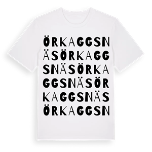 Örkaggsnäs ordlek t-shirt – ekologisk bomull t-shirt från Pinshirt