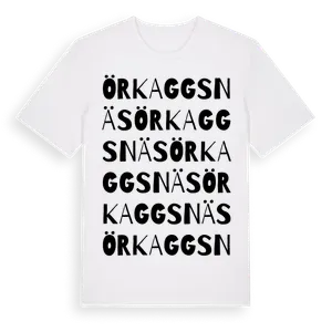 Örkaggsnäs ordlek t-shirt – ekologisk bomull t-shirt från Pinshirt