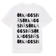 White t-shirt med Örkaggsnäs ordlek t-shirt