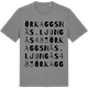 Mid Heather Gray t-shirt med Örkaggsnäs. Ljungås 483 ordlek t-shirt